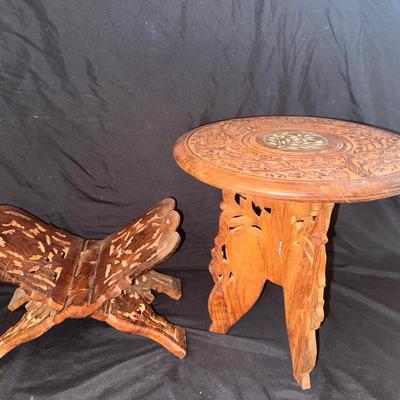 Carved Table + Stand