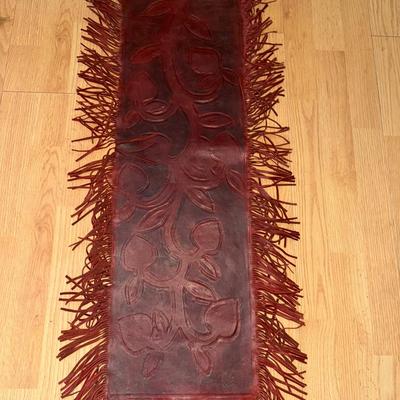 Maroon Leather Runner 