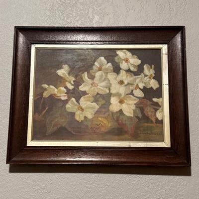 White Flowers - Signed by Dorothy Bark 1909