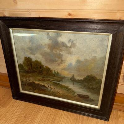 Landscape Oil On Cavas Signed