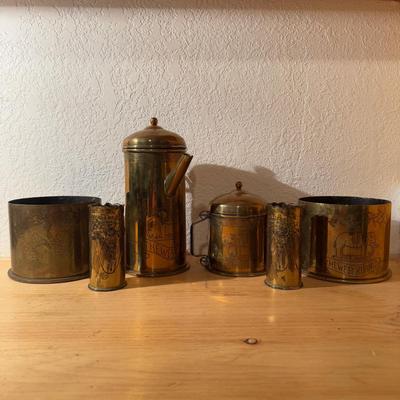 Engraved Brass Trench Art