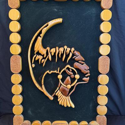 Carved African Art Signed