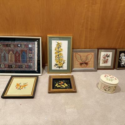 Sale Photo Thumbnail #43: Artwork, and needlepoint