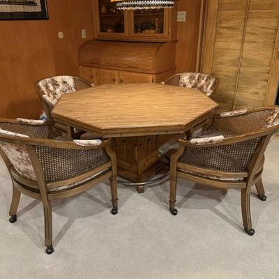 Family game table with reversible table top