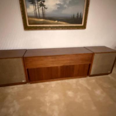 Sale Photo Thumbnail #30: Mid-century modern stereo console some components still intact 