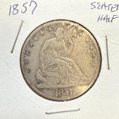 1857 Seated Half Dollar 