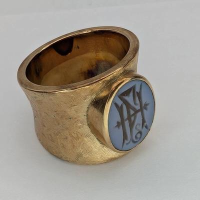 14K Gold Signet Ring...Sz 7