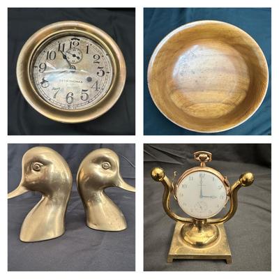 Lot Of Brass & Wooden Decor
