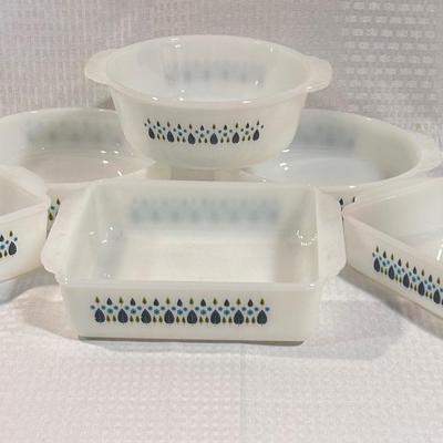 1960s Anchor Hocking Fire king Alpine Swiss Cookware