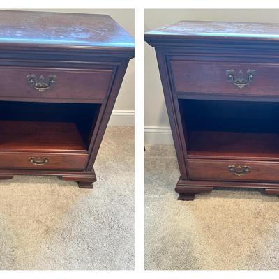 Pair Of Cherry Link Taylor Nightstands