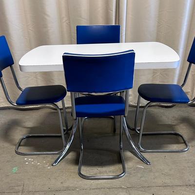 MCM mid-century modern table and four chairs