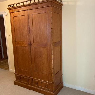 Antique Birdseye Maple Armoire