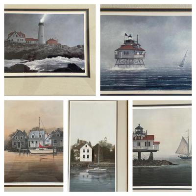 Lot of 5 Framed David Knowlton Prints