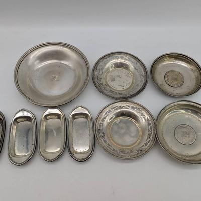 Sterling & 800 Silver Bowls & Small Trays