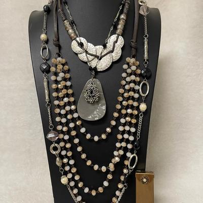 Vintage Lipstick Holder and Necklaces