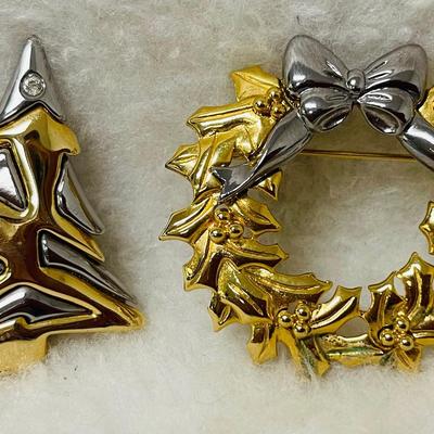 “Liz Claiborne” Holiday Brooches