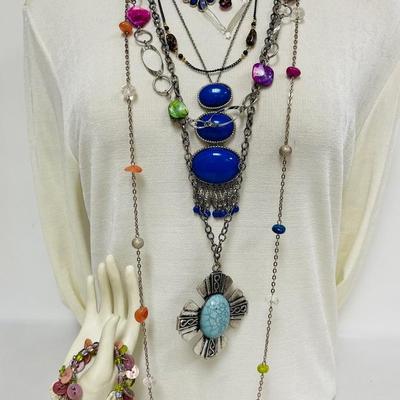 Colorful Vintage Fashion Necklaces