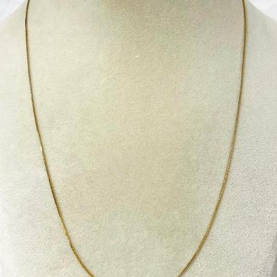 14K Gold Box Chain Necklace