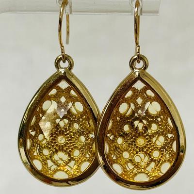 Orange Citrine Dangle Drop Earrings 
