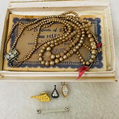 Antique “Delucey” Simulated Pearls and More