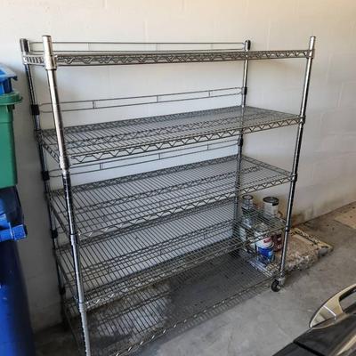 NSF Sevillie Classics Rolling Metal Garage Rack - 48x18x56"