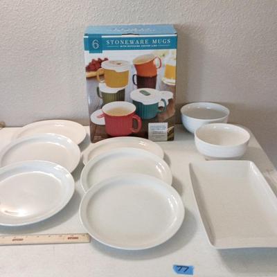 Modern Kitchen Ceramics - New Stoneware Mugs, Buffalo Plates, Ikea Tray+