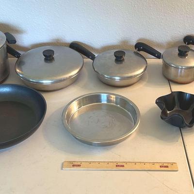Revere Ware Cookware, Ninja Skillet, Bread Pan & Pie Pan 