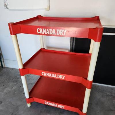 Canada Dry Plastic Red & White Shelving Unit - 28x22x39