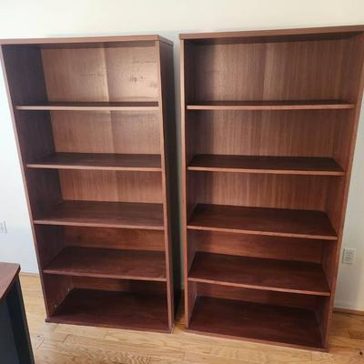 Set of 2 Matching Bookcases - 36x14x73"