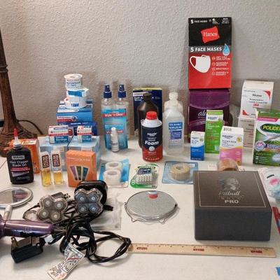 Bath Lot - Skull Shavers, Gauze Pads, Hair Dryer, Lens Cleaner++