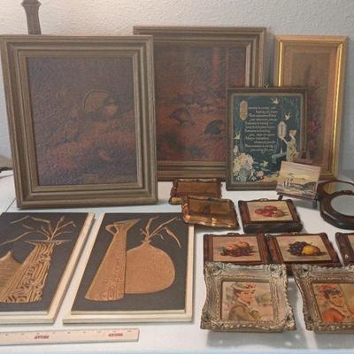 Vintage Decor - Bogue Hunt, Richter Inspired Chalkware, Fruit, Art Nouveau