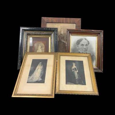 Late 19th century framed portraits