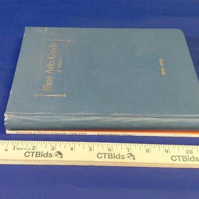 Vintage fine art guidebook and postcard history book of cleveland