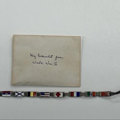 Child s bracelet from wwi, sterling, enamel
