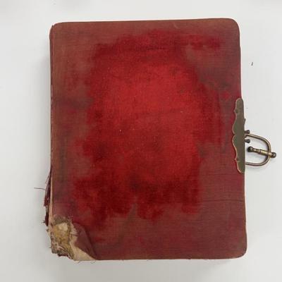 Red cabinet card album late 1800s