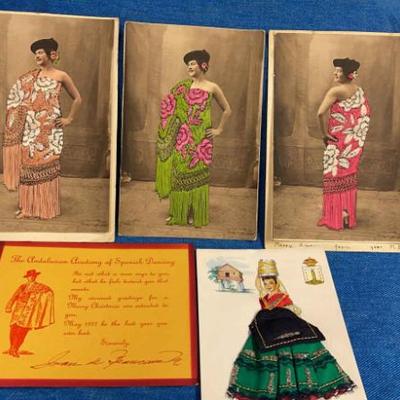 Spanish ephemera embroidered photos and more lot2