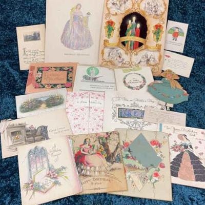 Antique greeting cards unmarked
