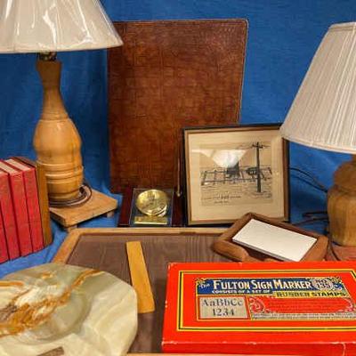 Vintage desk lot
