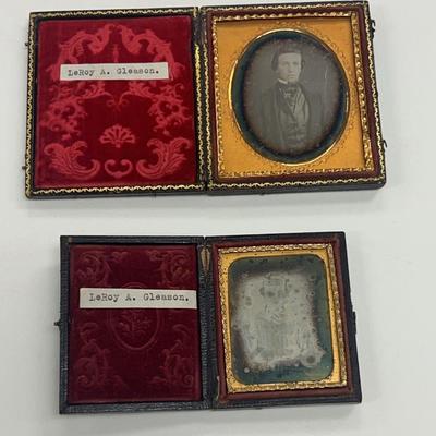Two daguerreotypes leroy a gleason