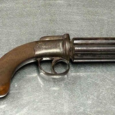 C piper cambridge pepperbox six shot revolver c 1850