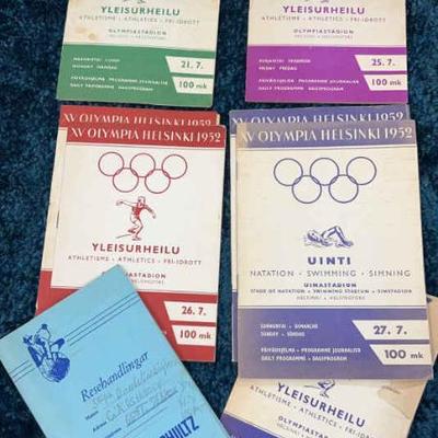 Helsinki olympics 1952 programs and tickets
