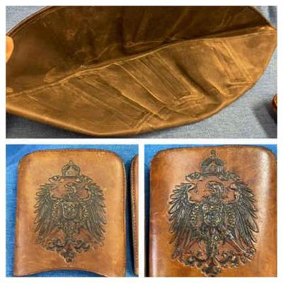 World war 1 wash basin and imperial kaiser reich pouches