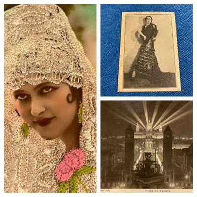 Spanish ephemera 1930s embroidered photos lot 1