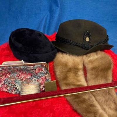 Unique accessories fur felt and metal