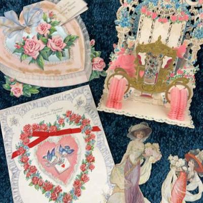 Antique valentine cards unmarked