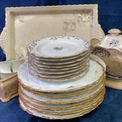 Mix of antique china louis xiv ct altwasser, carltonware