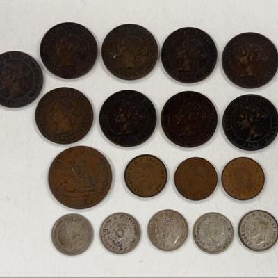 Canadian coins late 1800s, early 1900s