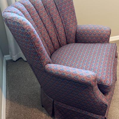 “Antigua Carnival" Print Wingback Bedroom Chair 