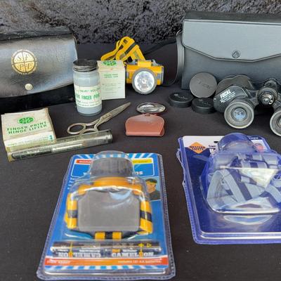 Sirchie Finger Print Kit, Focal 7X35 Binoculars, 3 Swivel Head Lamps