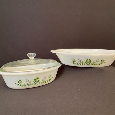 Vintage Glasbake Divided Dish and Casserole Dish